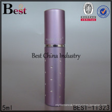 5ml wholesale purple travel perfume atomizers, silk printing service, OEM